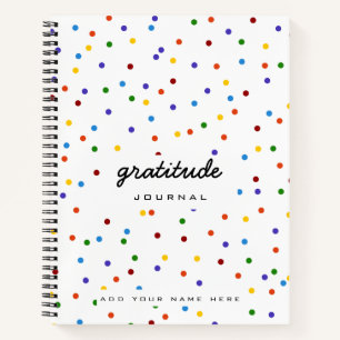 Rainbow Polka Dot gratitude Journal