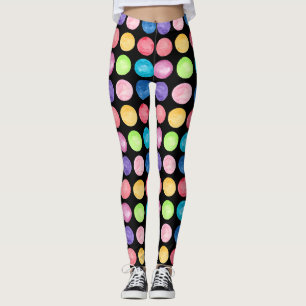 Rainbow Polka Dot Leggings - Cute
