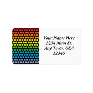 Rainbow Polka Dots Black Label