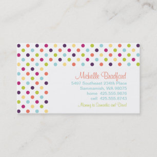 Rainbow Polka Dots Calling Card