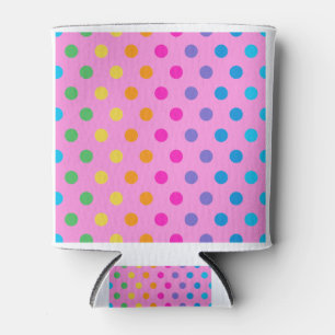 rainbow polka dots can cooler