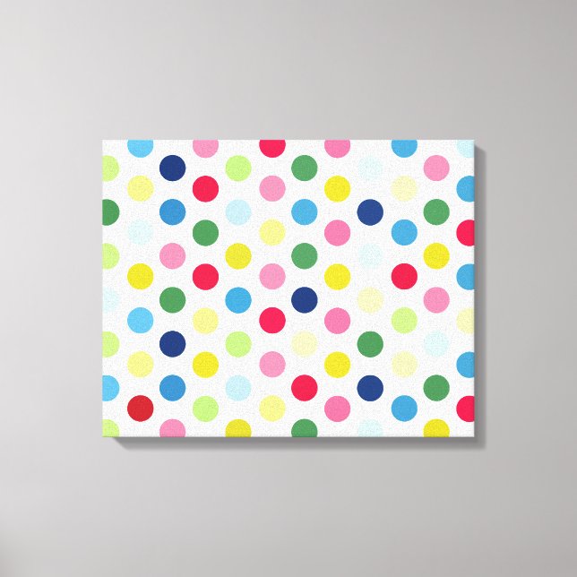 Rainbow polka dots canvas print (Front)