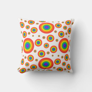 Rainbow Polka Dots Cushion