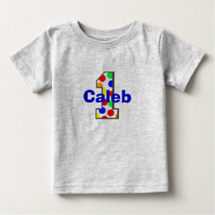Rainbow Polka Dots First Birthday Shirt
