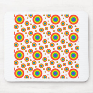 Rainbow Polka Dots Mouse Mat