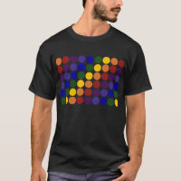 Rainbow Polka Dots on Black