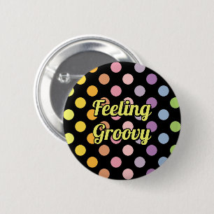 Rainbow Polka Dots Pattern 6 Cm Round Badge