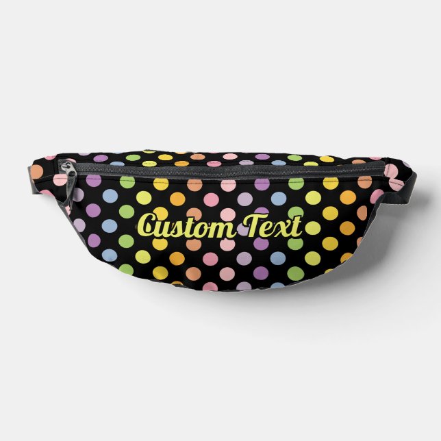 Rainbow Polka Dots Pattern Bum Bags (Lay Down)