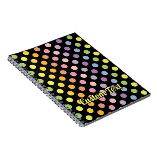 Rainbow Polka Dots Pattern Notebook