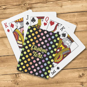Rainbow Polka Dots Pattern Playing Cards