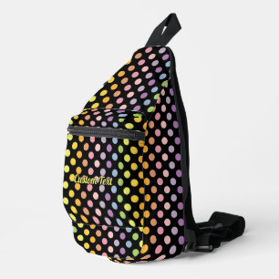 Rainbow Polka Dots Pattern Sling Bag