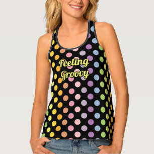 Rainbow Polka Dots Pattern Tank Top