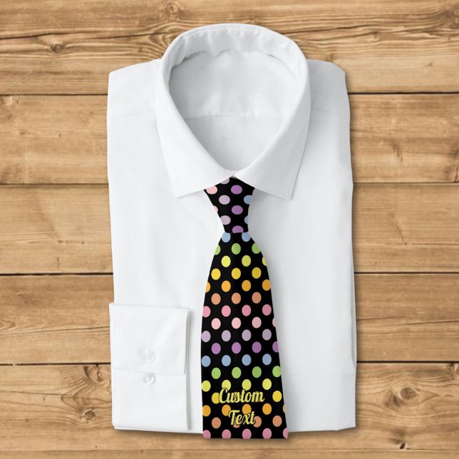Rainbow Polka Dots Pattern Tie (Creator Uploaded)