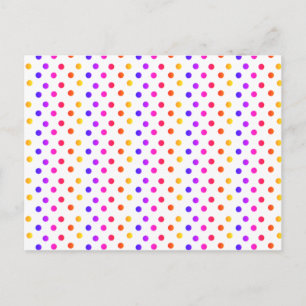 Rainbow Polka Dots Postcard