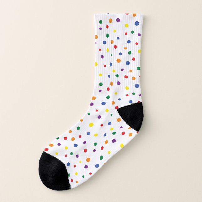 Rainbow Polka Dots Socks (Left Outside)