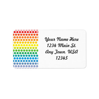 Rainbow Polka Dots White Label