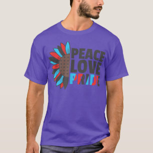 Rainbow Polyamory Flag Pride Lgbtq Sunflower  T-Shirt