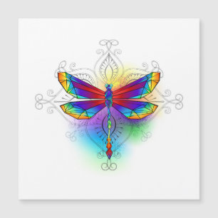 Rainbow Polygonal Dragonfly