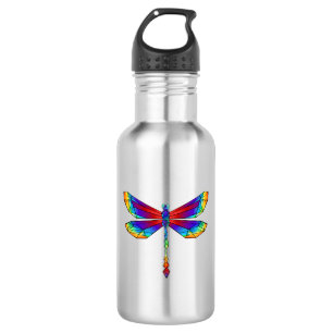 Rainbow Polygonal Dragonfly 532 Ml Water Bottle