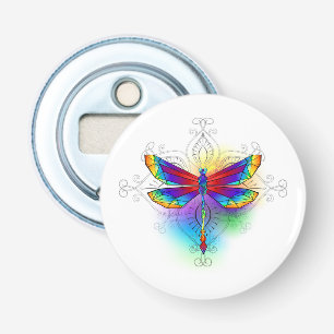 Rainbow Polygonal Dragonfly Bottle Opener