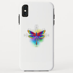 Rainbow Polygonal Dragonfly iPhone XS Max Case