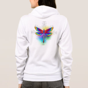 Rainbow Polygonal Dragonfly Hoodie