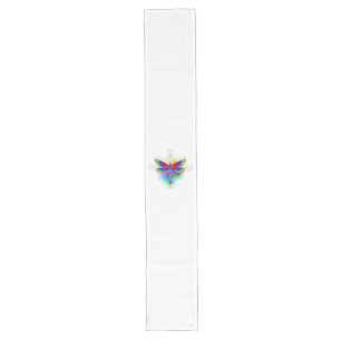 Rainbow Polygonal Dragonfly Long Table Runner