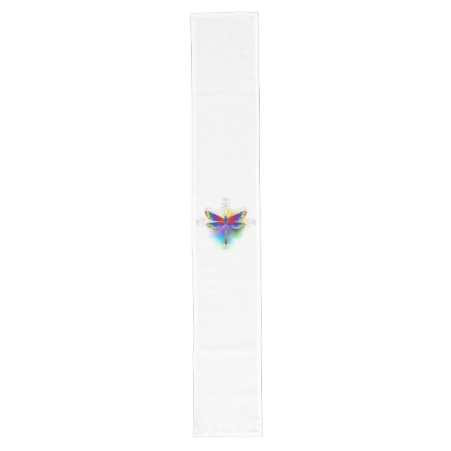 Rainbow Polygonal Dragonfly Long Table Runner (Front)