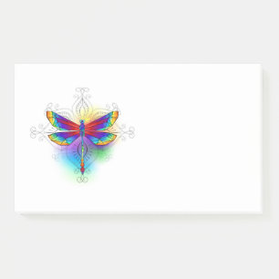 Rainbow Polygonal Dragonfly Post-it Notes