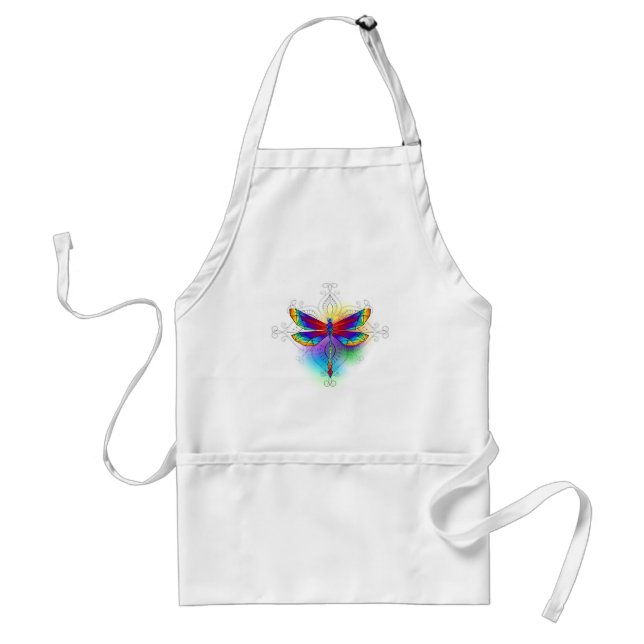 Rainbow Polygonal Dragonfly Standard Apron (Front)