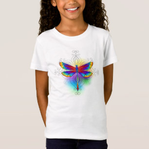 Rainbow Polygonal Dragonfly T-Shirt