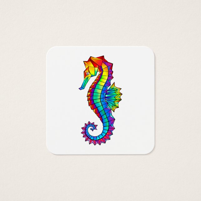Rainbow Polygonal Seahorse (Front)