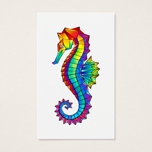 Rainbow Polygonal Seahorse (Front)