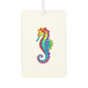 Rainbow Polygonal Seahorse Car Air Freshener