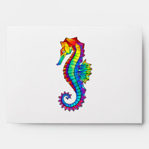 Rainbow Polygonal Seahorse Envelope