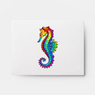 Rainbow Polygonal Seahorse Envelope