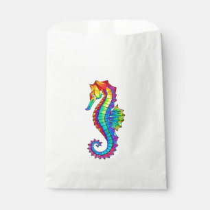 Rainbow Polygonal Seahorse Favour Bags