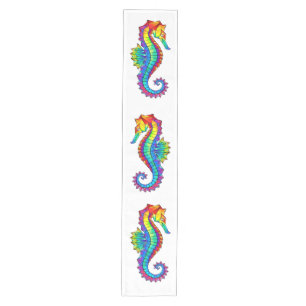 Rainbow Polygonal Seahorse Medium Table Runner
