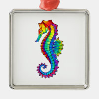 Rainbow Polygonal Seahorse