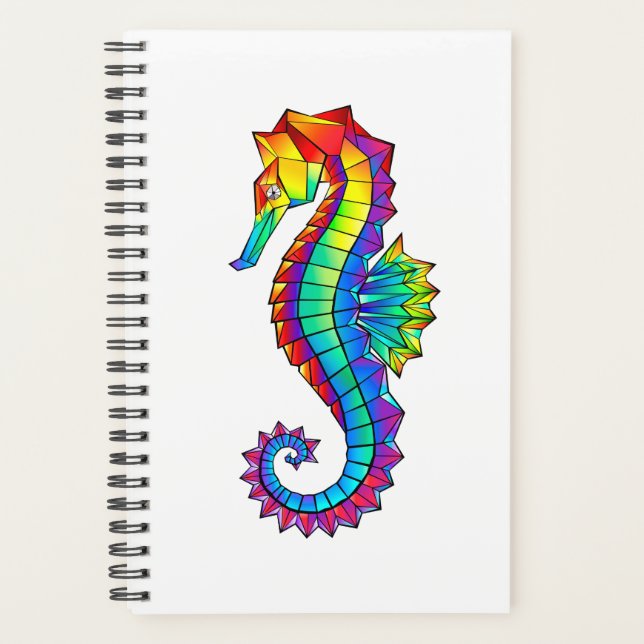 Rainbow Polygonal Seahorse Planner (Front)