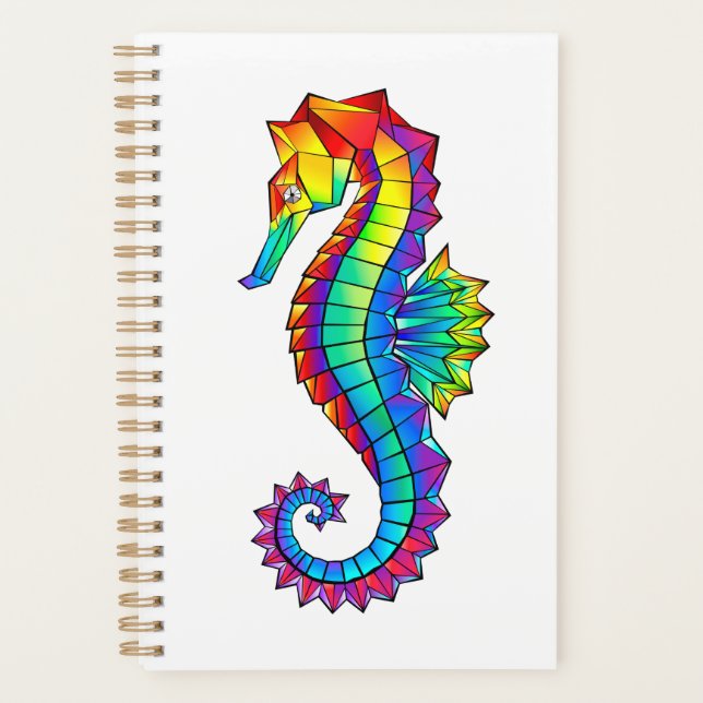Rainbow Polygonal Seahorse Planner (Front)