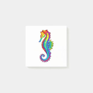 Rainbow Polygonal Seahorse Post-it Notes