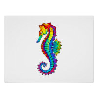 Rainbow Polygonal Seahorse