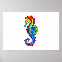 Rainbow Polygonal Seahorse