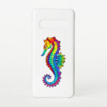 Rainbow Polygonal Seahorse Samsung Galaxy Case<br><div class="desc">Artistically drawn,  bright,  rainbow,  polygonal seahorse on white background. Bright tattoo.</div>