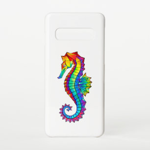 Rainbow Polygonal Seahorse Samsung Galaxy Case