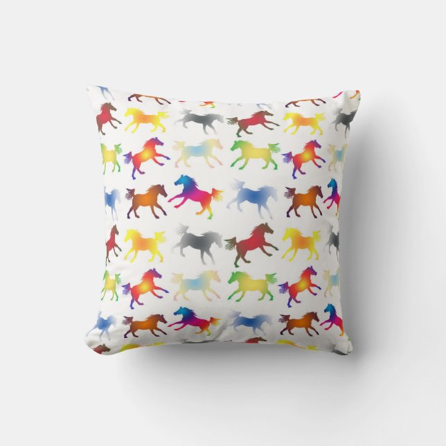 Rainbow Ponies Cushion (Front)