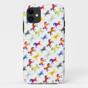 Rainbow Ponies Diagonal iPhone 11 Case