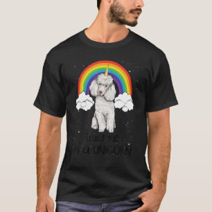 Rainbow Poodle Trust Me I'm A Unicorn Dog T-Shirt