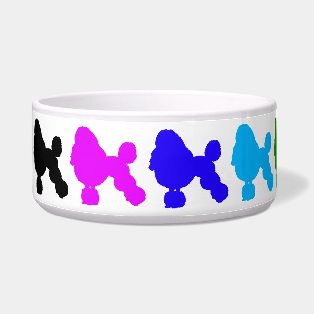 Rainbow Poodles Pet Bowl (Left)